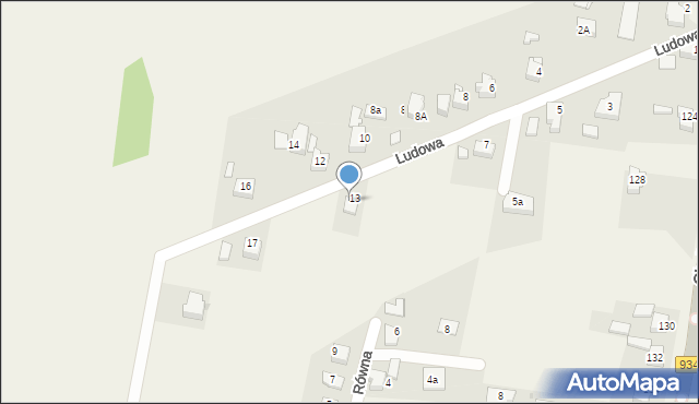 Kopciowice, Ludowa, 13, mapa Kopciowice