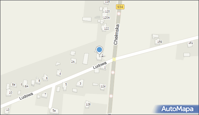 Kopciowice, Ludowa, 2, mapa Kopciowice