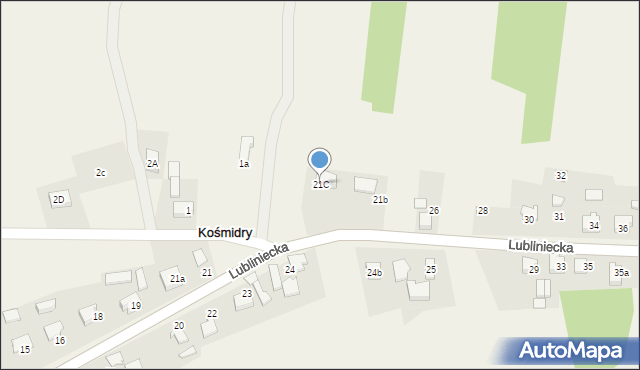 Kośmidry, Lubliniecka, 21C, mapa Kośmidry