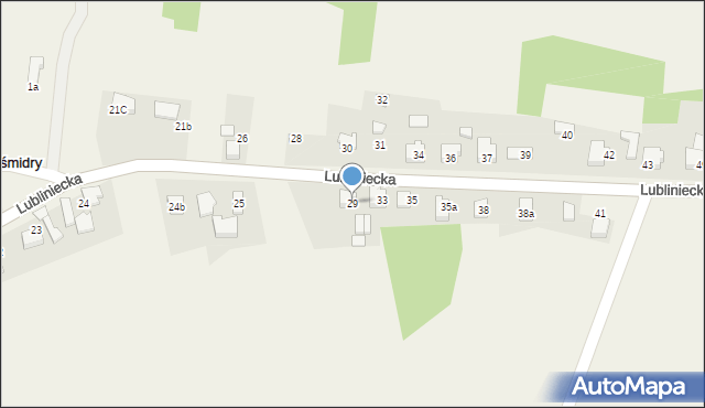 Kośmidry, Lubliniecka, 29, mapa Kośmidry