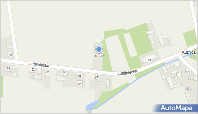 Kośmidry, Lubliniecka, 68A, mapa Kośmidry