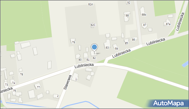 Kośmidry, Lubliniecka, 82b, mapa Kośmidry