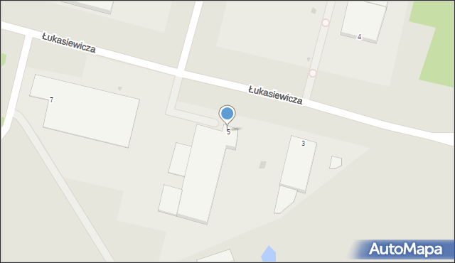 Koszalin, Łukasiewicza Ignacego, 5, mapa Koszalina