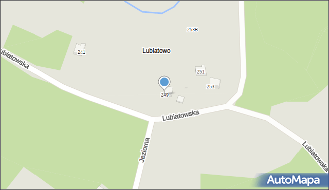 Koszalin, Lubiatowska, 249, mapa Koszalina