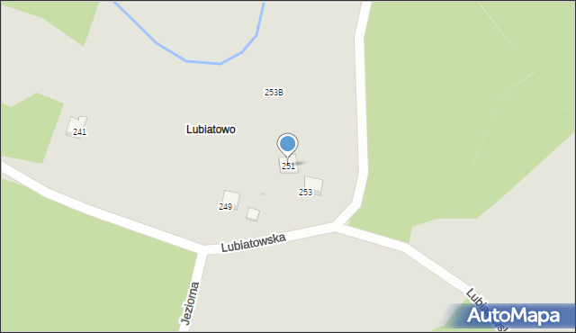 Koszalin, Lubiatowska, 251, mapa Koszalina