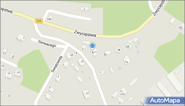 Koszalin, Lubiatowska, 5, mapa Koszalina