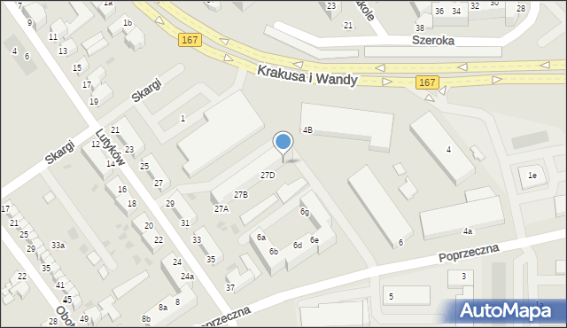 Koszalin, Lutyków, 27E, mapa Koszalina