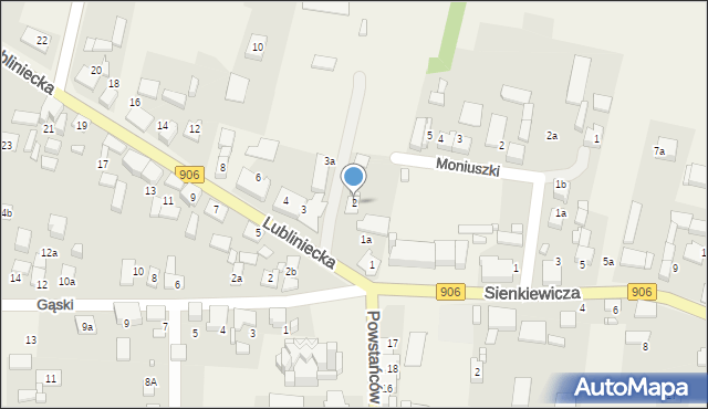 Koszęcin, Lubliniecka, 2, mapa Koszęcin