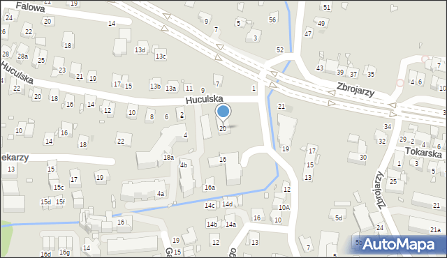 Kraków, Łukasińskiego Waleriana, mjr., 20, mapa Krakowa