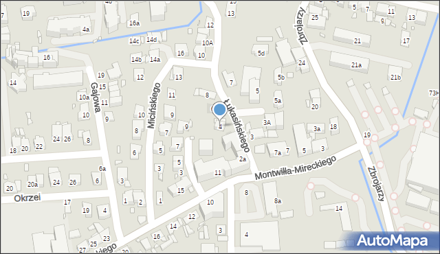 Kraków, Łukasińskiego Waleriana, mjr., 4, mapa Krakowa
