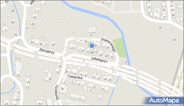 Kraków, Ludwisarzy, 14, mapa Krakowa