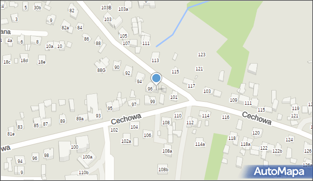 Kraków, Łużycka, 98, mapa Krakowa