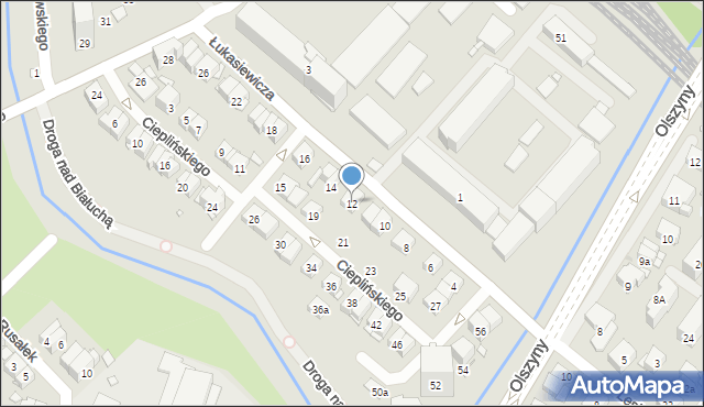 Kraków, Łukasiewicza Ignacego, 12, mapa Krakowa