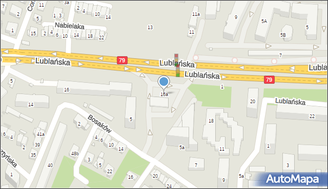 Kraków, Lublańska, 16a, mapa Krakowa