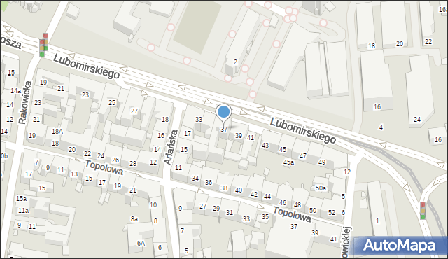 Kraków, Lubomirskiego Aleksandra, 37, mapa Krakowa