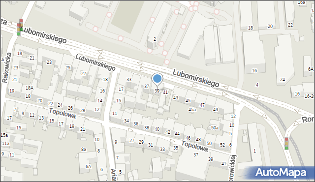 Kraków, Lubomirskiego Aleksandra, 39, mapa Krakowa