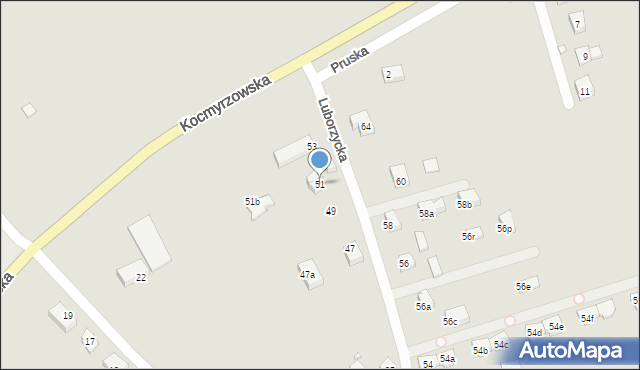 Kraków, Luborzycka, 51, mapa Krakowa