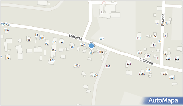 Kraków, Lubocka, 102, mapa Krakowa