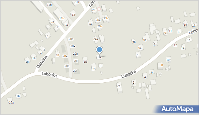 Kraków, Lubocka, 3a, mapa Krakowa