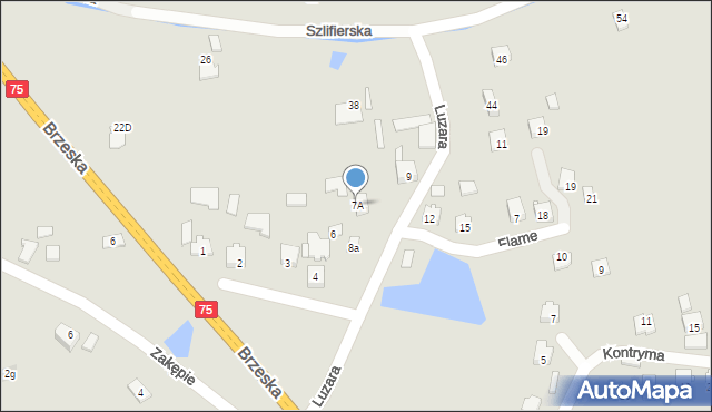 Kraków, Luzara Mariana, ks., 7A, mapa Krakowa