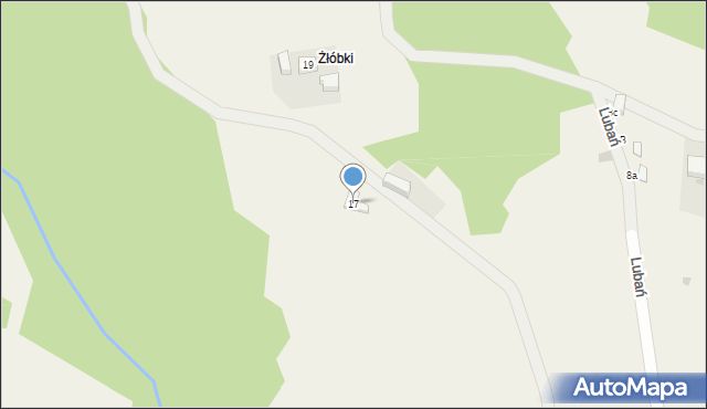 Krościenko nad Dunajcem, Lubań, 17, mapa Krościenko nad Dunajcem