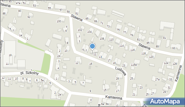 Krotoszyn, Ludowa, 9, mapa Krotoszyna