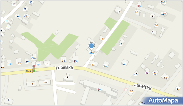 Kurów, Lubelska, 35A, mapa Kurów