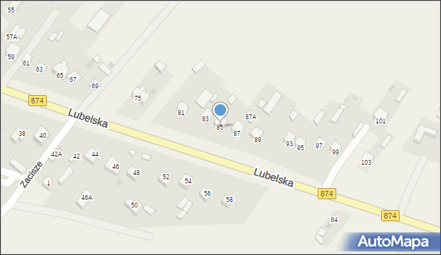 Kurów, Lubelska, 85, mapa Kurów