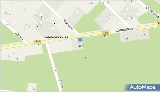 Kwiatkowice-Las, Lutomierska, 10, mapa Kwiatkowice-Las
