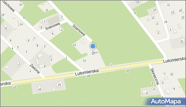 Kwiatkowice-Las, Lutomierska, 15, mapa Kwiatkowice-Las