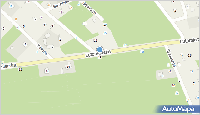 Kwiatkowice-Las, Lutomierska, 18, mapa Kwiatkowice-Las