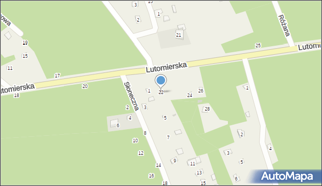 Kwiatkowice-Las, Lutomierska, 22, mapa Kwiatkowice-Las