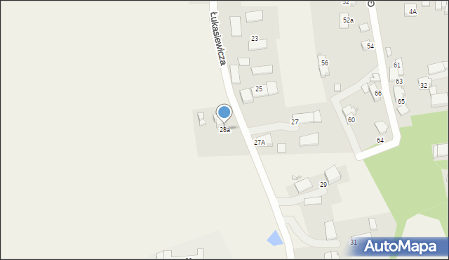 Łąka, Łukasiewicza Ignacego, 28a, mapa Łąka