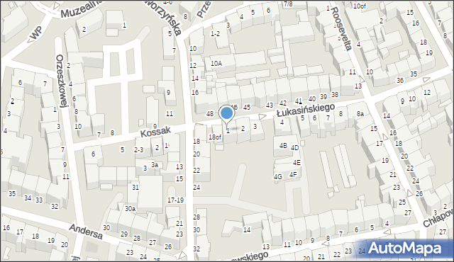 Legnica, Łukasińskiego Waleriana, mjr., 1, mapa Legnicy