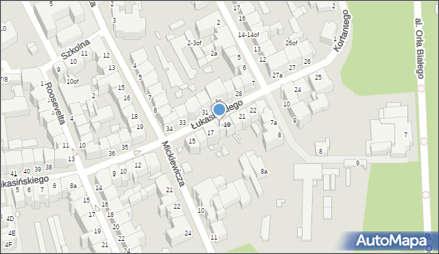 Legnica, Łukasińskiego Waleriana, mjr., 18, mapa Legnicy