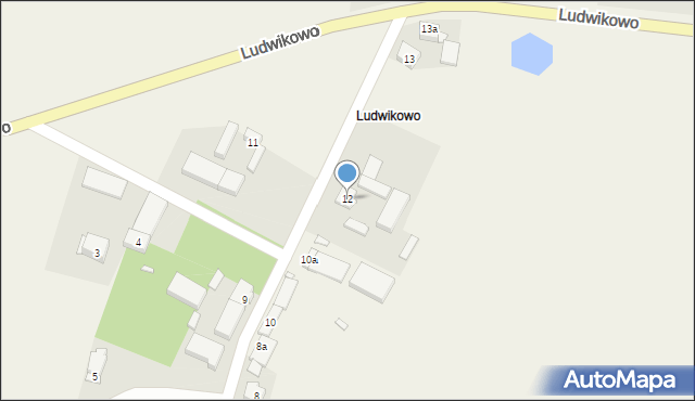 Łekno, Ludwikowo, 12, mapa Łekno
