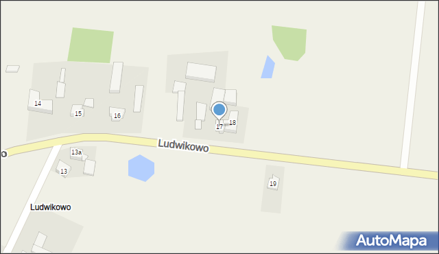 Łekno, Ludwikowo, 17, mapa Łekno