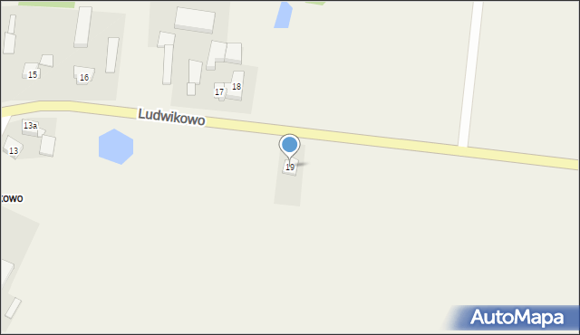 Łekno, Ludwikowo, 19, mapa Łekno