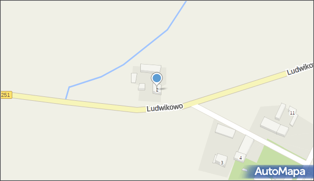 Łekno, Ludwikowo, 2, mapa Łekno