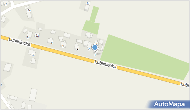 Lisowice, Lubliniecka, 1, mapa Lisowice