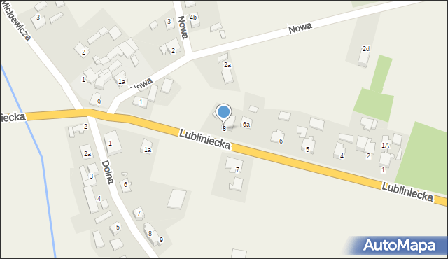 Lisowice, Lubliniecka, 8, mapa Lisowice