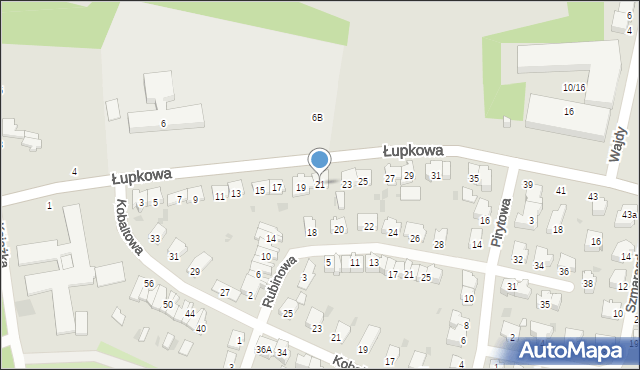 Łódź, Łupkowa, 21, mapa Łodzi