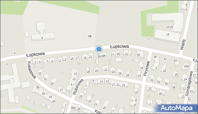 Łódź, Łupkowa, 23, mapa Łodzi