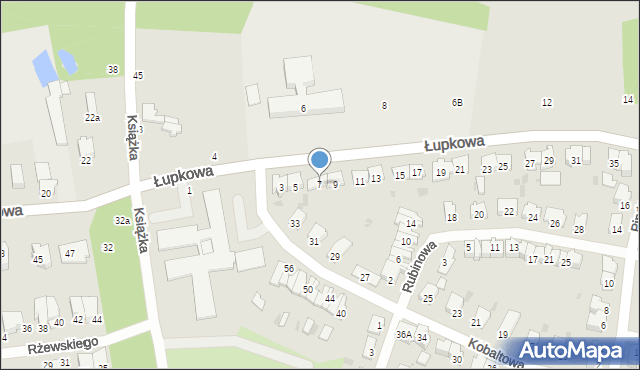 Łódź, Łupkowa, 7, mapa Łodzi