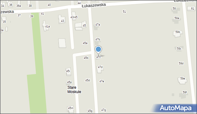 Łódź, Łukaszewska, 47c, mapa Łodzi