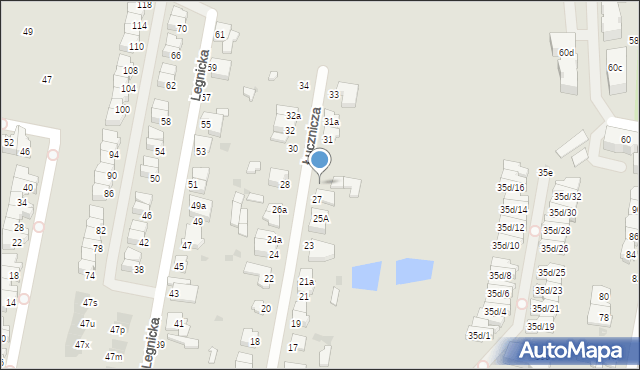 Łódź, Łucznicza, 27a, mapa Łodzi