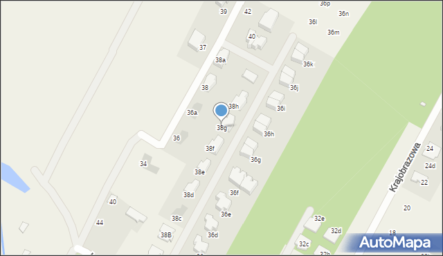 Łomianki Dolne, Łużycka, 38g, mapa Łomianki Dolne