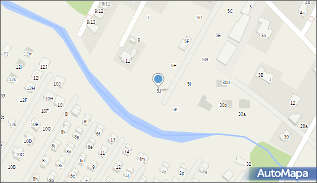 Łomianki Dolne, Łużycka, 5J, mapa Łomianki Dolne