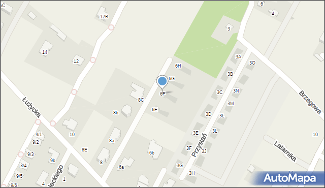 Łomianki Dolne, Łużycka, 6F, mapa Łomianki Dolne