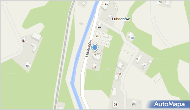 Lubachów, Lubachów, 9, mapa Lubachów